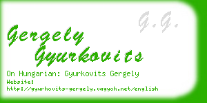 gergely gyurkovits business card